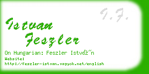 istvan feszler business card